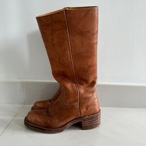 Frye - woman’s size 5.5 tall leather boots. Good condition.